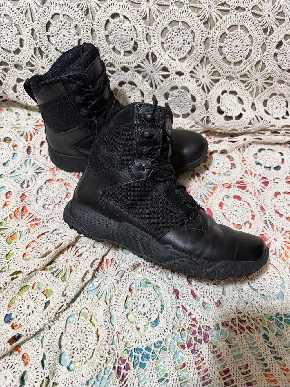 Under Armour Black Lace-Up Tactical Boots
